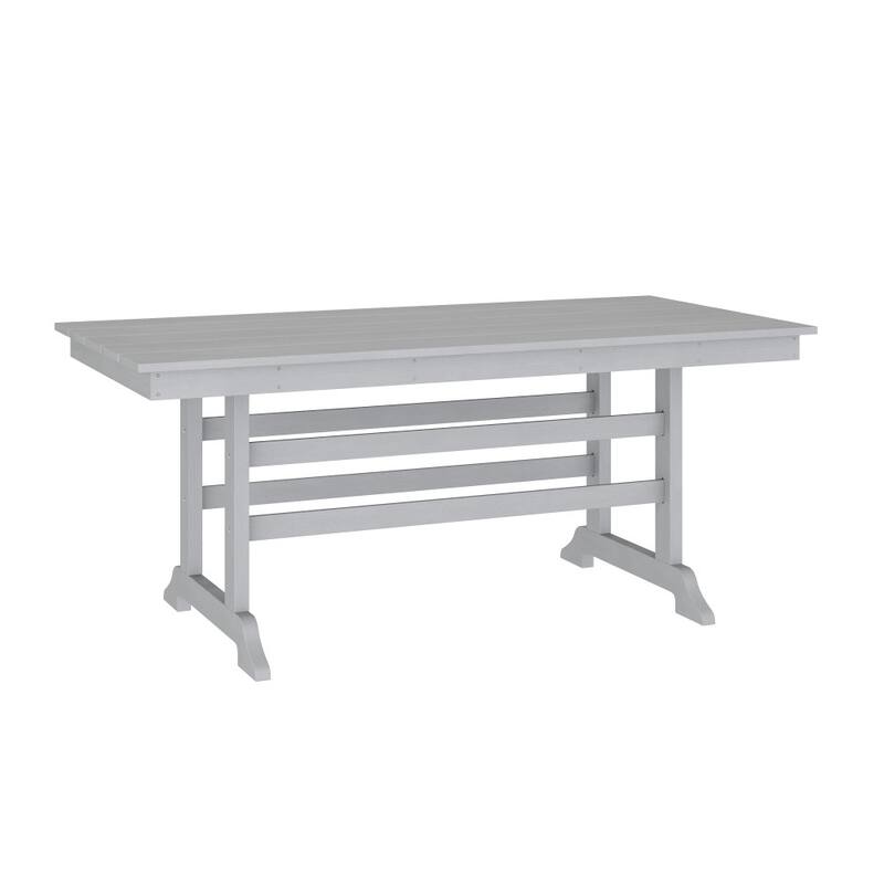 Commercial All Weather Adirondack Table and 6 Chairs with Cupholders