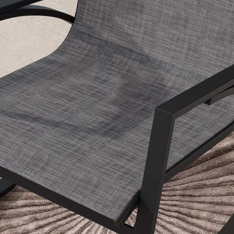 Corvus Antonio Outdoor Sling Fabric Rocking Chair