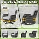 preview thumbnail 49 of 82, Gymojoy 3-Piece Rattan Wicker Rocking Swivel Chair Set with Table
