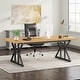 preview thumbnail 13 of 53, 70.8-Inch Executive Desk, Large Computer Office Desk Workstation 70.86” L x 31.49” W - Light Walnut/Black