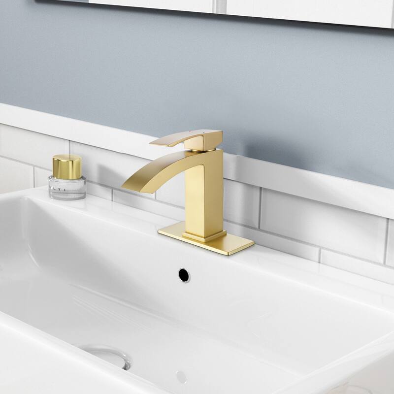 Single Handle Deck Mounted Bathroom Faucet with Deck Plate