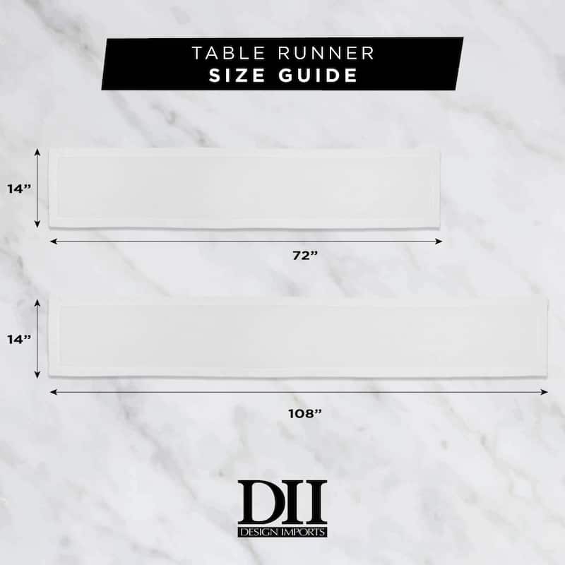 Design Imports Solid Chambray Table Runner (0.25 inches high x 14 inches wide x 72 inches deep)
