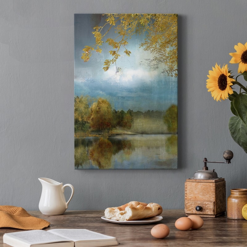 Golden Leaves Premium Gallery Wrapped Canvas - Ready to Hang