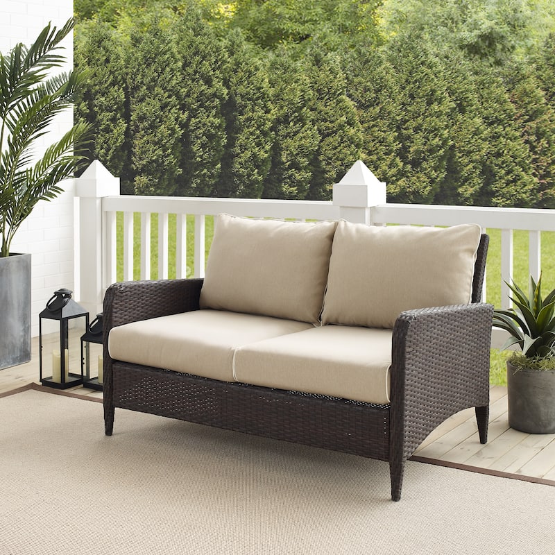 Kiawah Outdoor Wicker Loveseat - 51"W x 28.5"D x 30.5"H