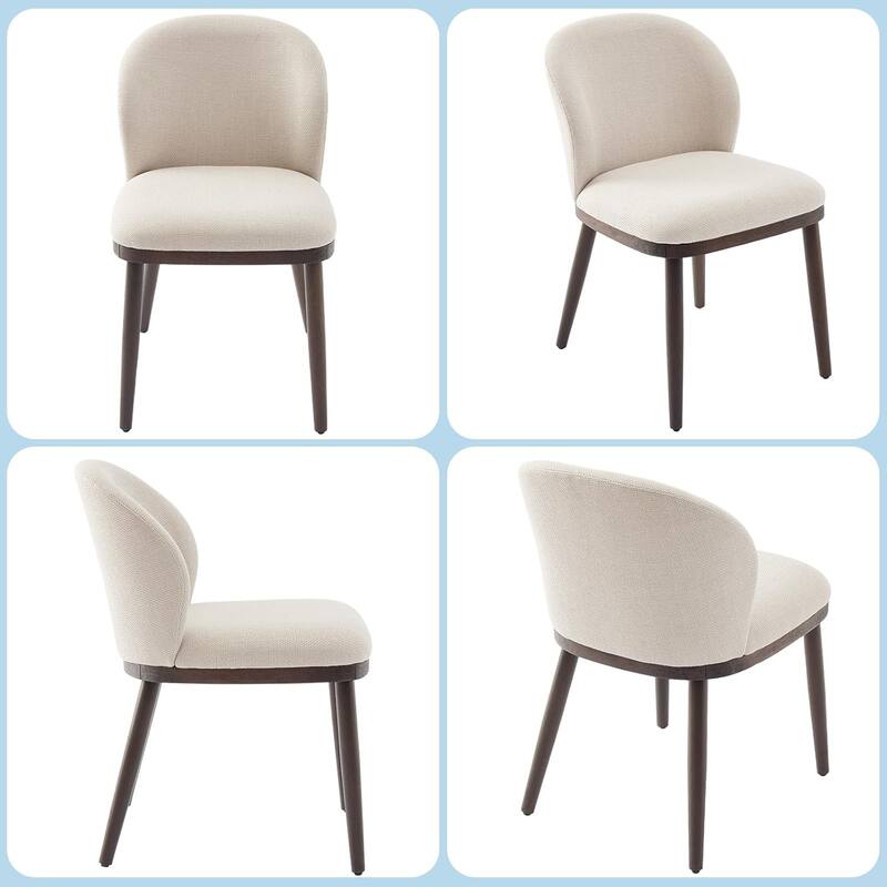 Dining Chairs, Modern Upholstered Kitchen Chairs with Ergonomic Back Support