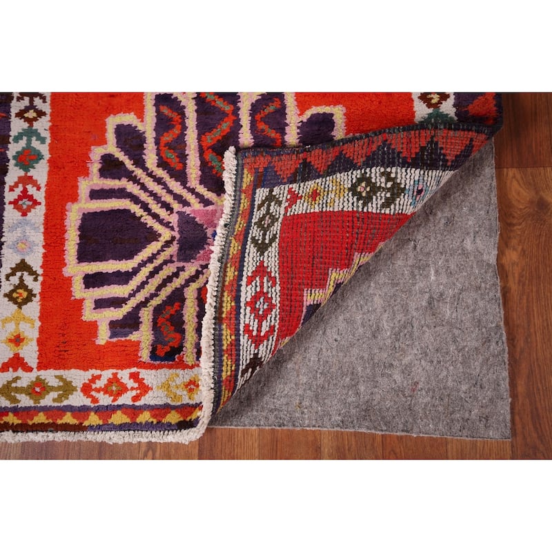 Anatolian Vintage Runner Rug Handmade Silk Carpet - 2'8"x 13'7"
