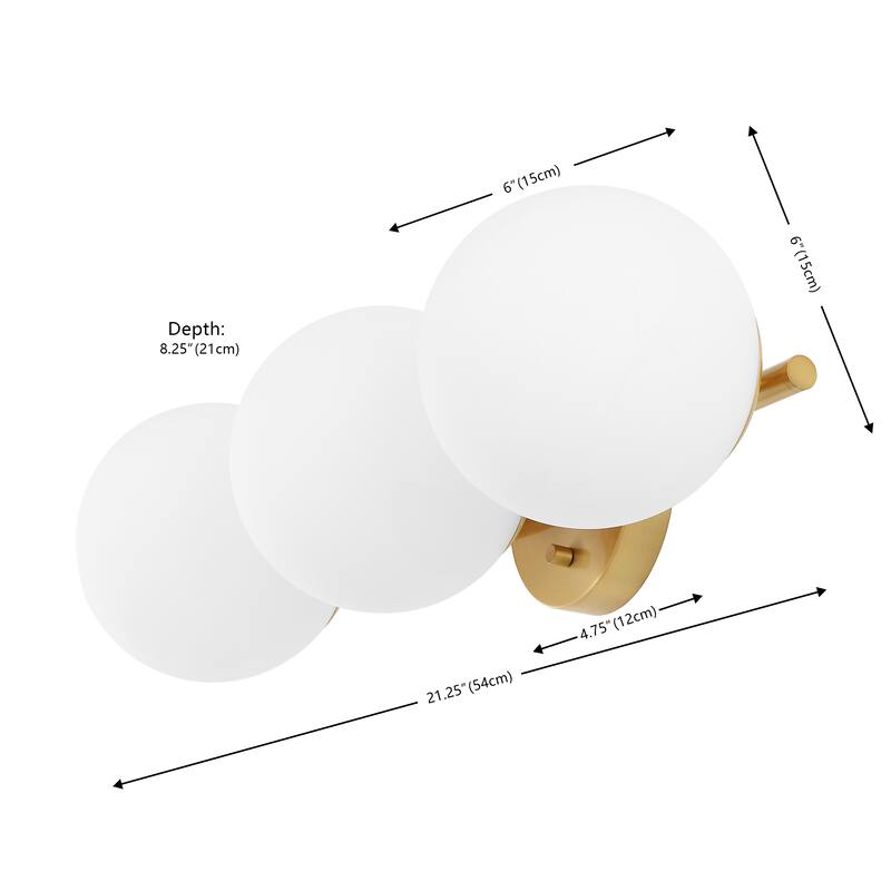 SAFAVIEH Home Lighting Collection Amaoi 21" Traditional Wall Sconce (3-bulb) - 6" W x 8" D x 21" H