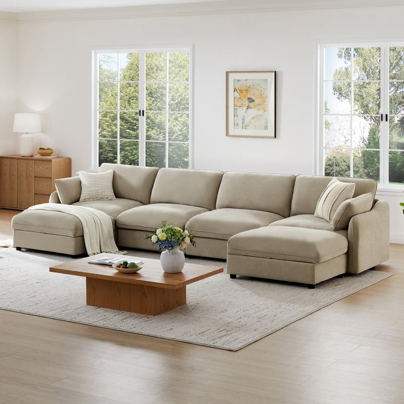 Spruce & Spring Oversized Cloud Modular Sectional Couches for Living Room
