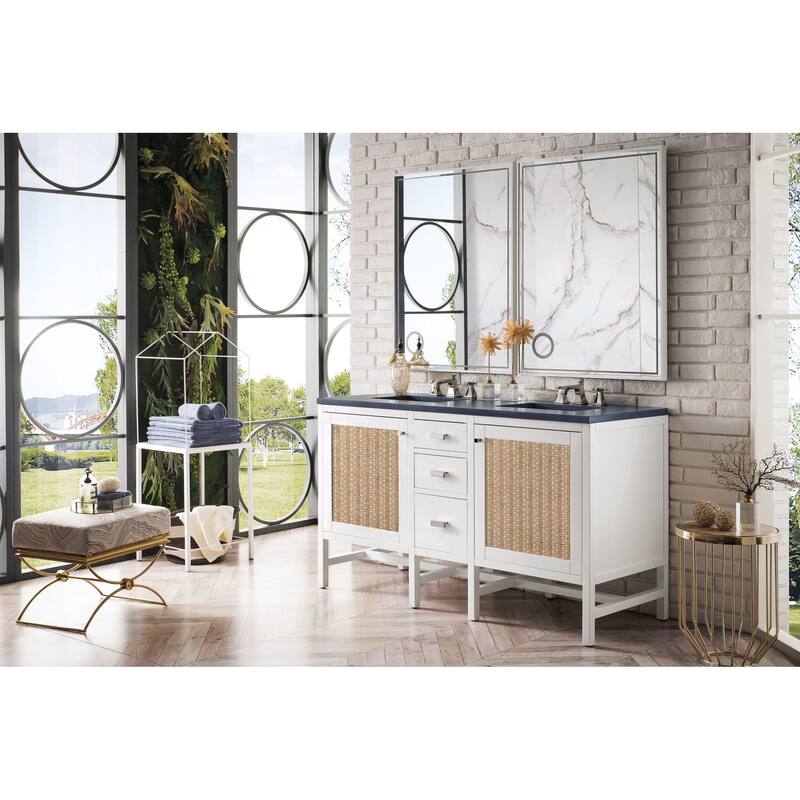 James Martin Vanities Addison 60" Double Basin Hardwood Vanity Set
