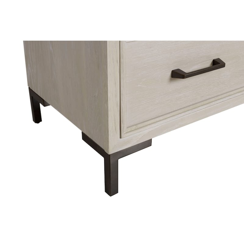 Bradley 5-Drawer Wood Chest, Antique White