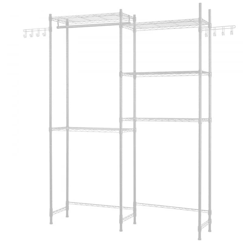 Adjustable Laundry Room Storage Shelf Over Washer and Dryer Sturdy Carbon Steel Organizer Rack