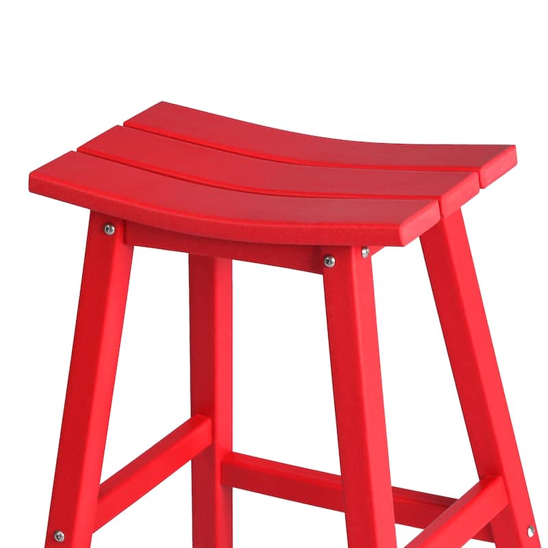 Laguna Hdpe All Weather Outdoor Patio 24" Saddle Seat Counter Stool