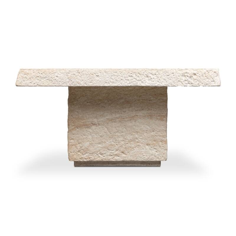 Stilo Slab Top Concrete Coffee Table with Marble and Stone Finish