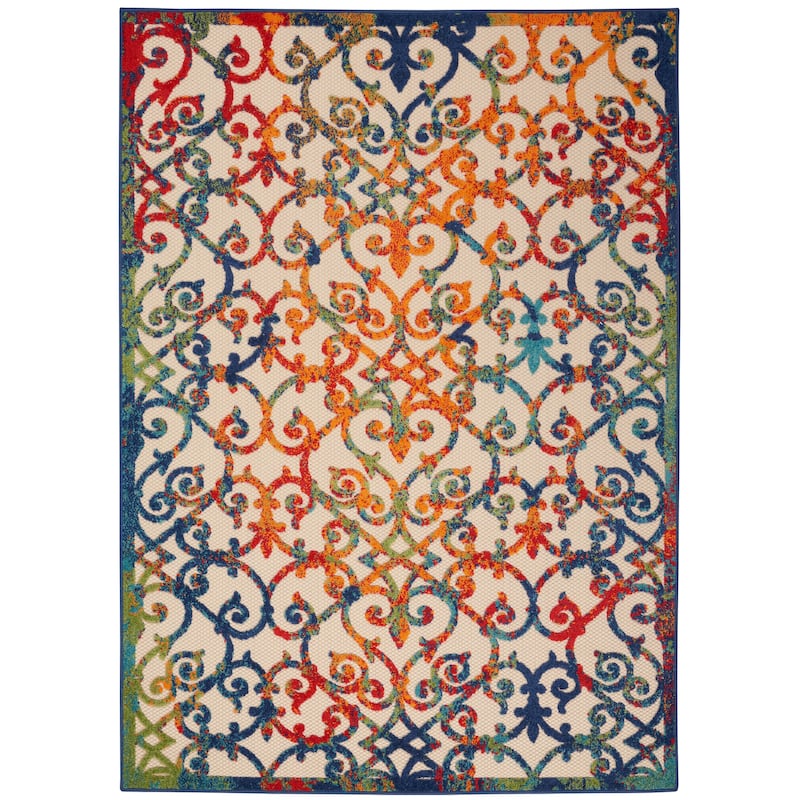 Nourison Alice Indoor/Outdoor Trellis Area Rug - 5'3" x 7'5" - Multicolor