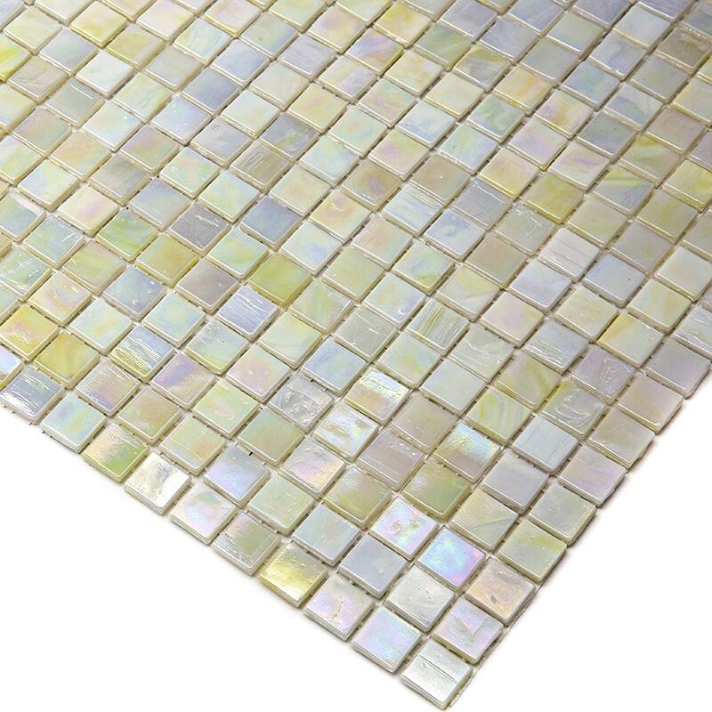 Apollo tile 12" x 12" Skosh Glossy Behr French Beige Glass Tile (18.69 sq ft/case) - 20 Pack