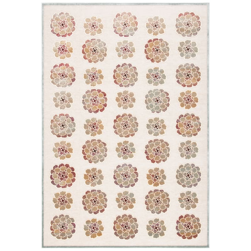 SAFAVIEH Paradise Berenice Floral Viscose Rug - 5'3" x 7'6" - Brown