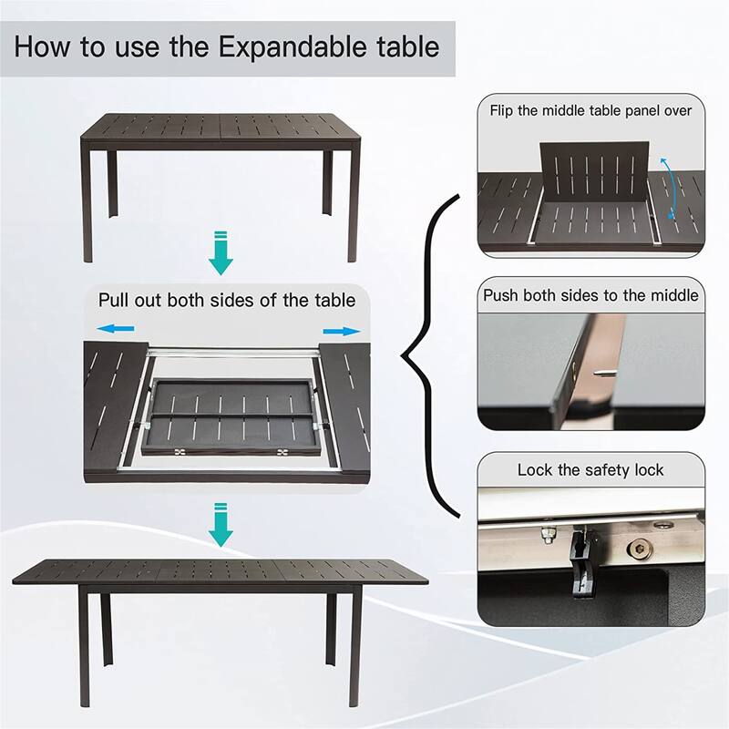 Patio Dining Expandable Table