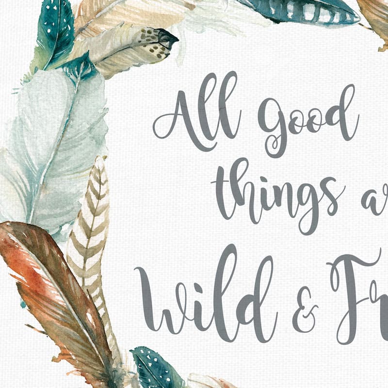 Feather Wild and Free by Carol Robinson Canvas Art Print