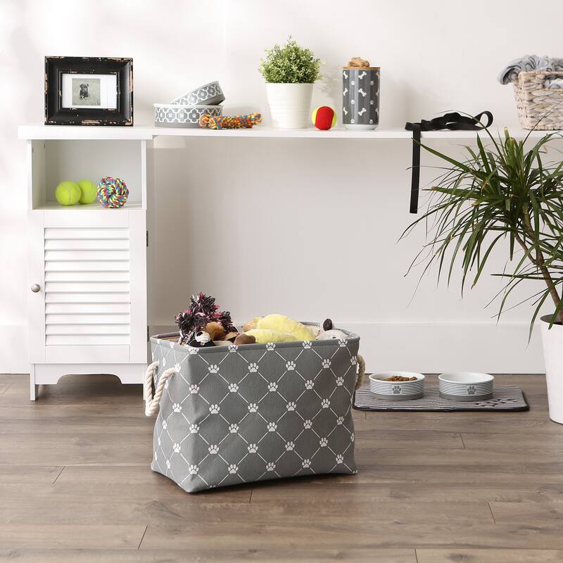 Bone Dry Polyester Pet Bin Trellis Paw