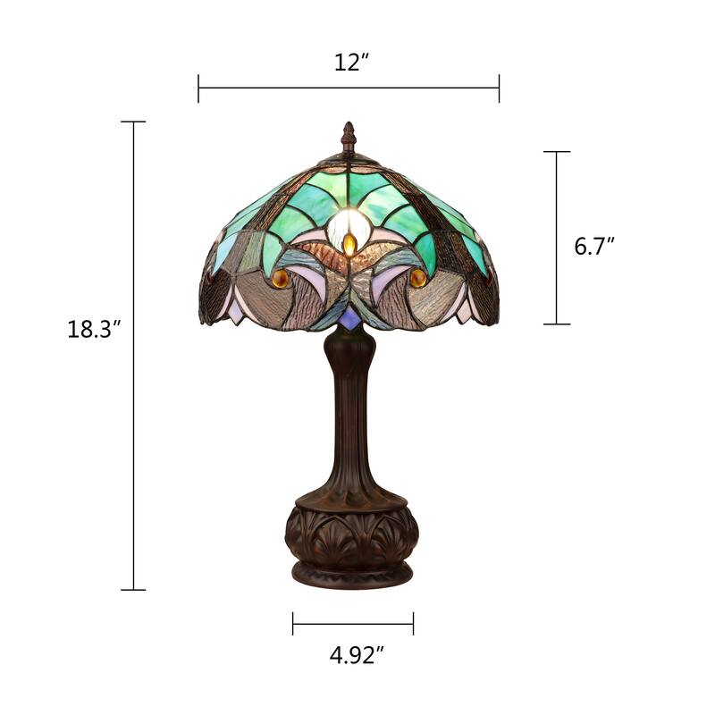 Tiffany Style Victorian Design 1 Light Table Lamp - 18.3 inches high