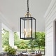 preview thumbnail 1 of 18, KAWOTI 2-Light Outdoor Pendant Light - W8.25" x H19.25"(MaxH60.75") Black & Gold