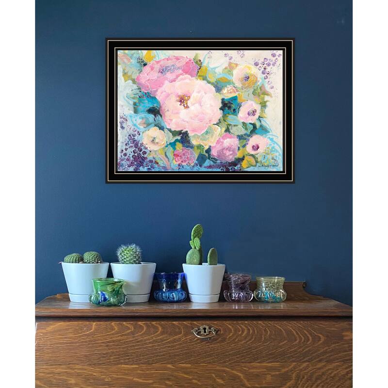 TrendyDecor4U Contemporary "Fresh Florals" Framed Print Wall Art