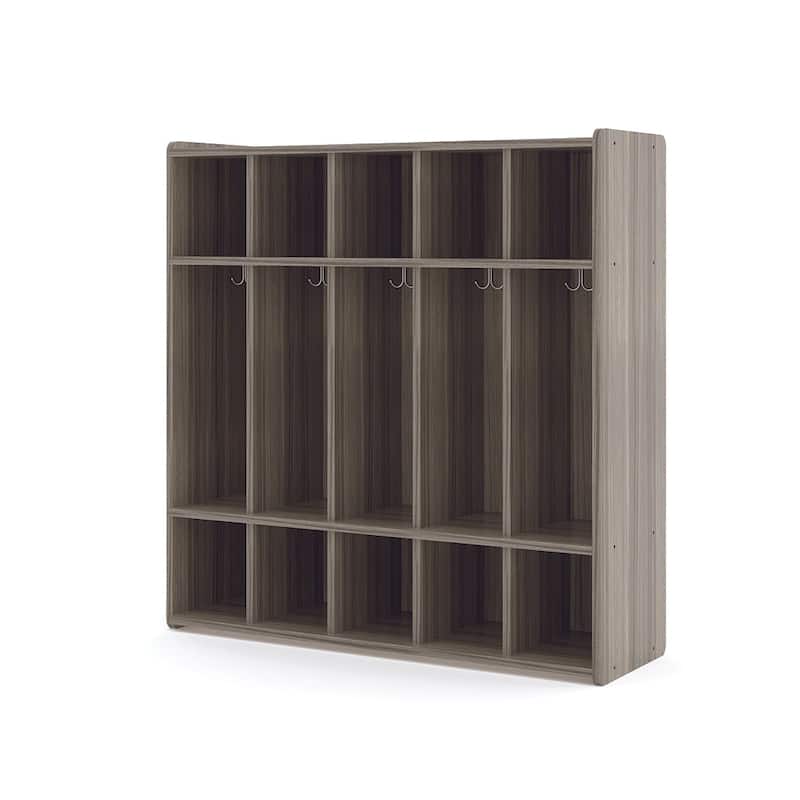 Tot Mate 5 Section Preschool Laminate Floor Locker - 46" x 15" x 47 1/2"