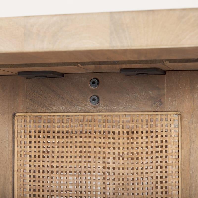 Grier Solid Wood w/ Cane Console Table