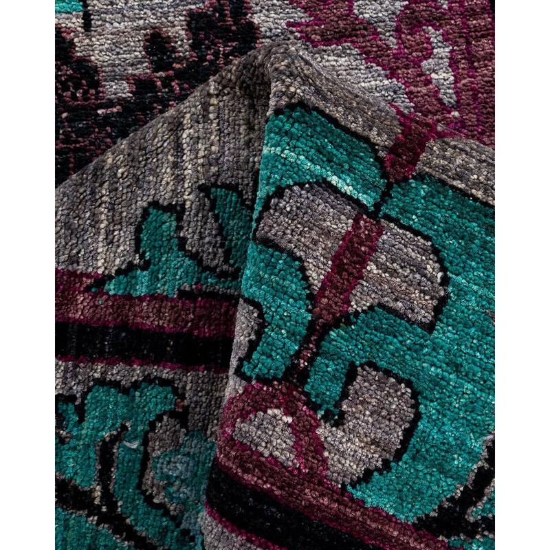 Contemporary Overdyed Wool Hand Knotted Runner - 2' 6" x 10' 0"