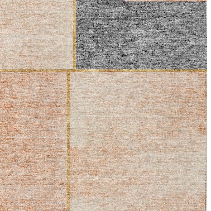 HomeRoots Abstract Transitional Rectangle Outdoor Rug