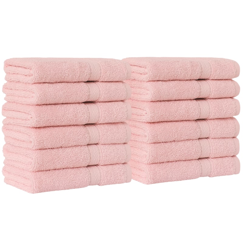 Porch & Den Harcourt Turkish Cotton Washcloth (Set of 12) - Pink