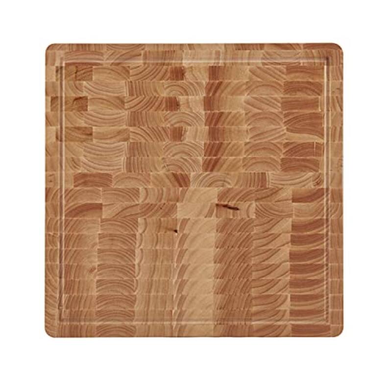 Farberware Endgrain Board Rubberwood - 16 in - 16 in - Natural