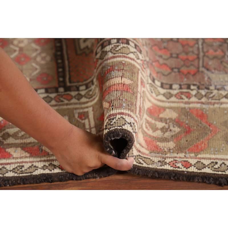 Garden Design Bakhtiari Vintage Persian Rug Hand-Knotted Wool Carpet - 6'8" x 9'10"