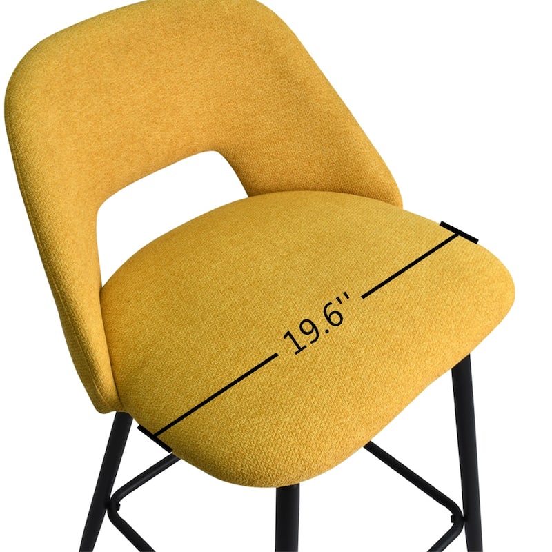 Upholstered Modern Bar Stool (Set of 2)