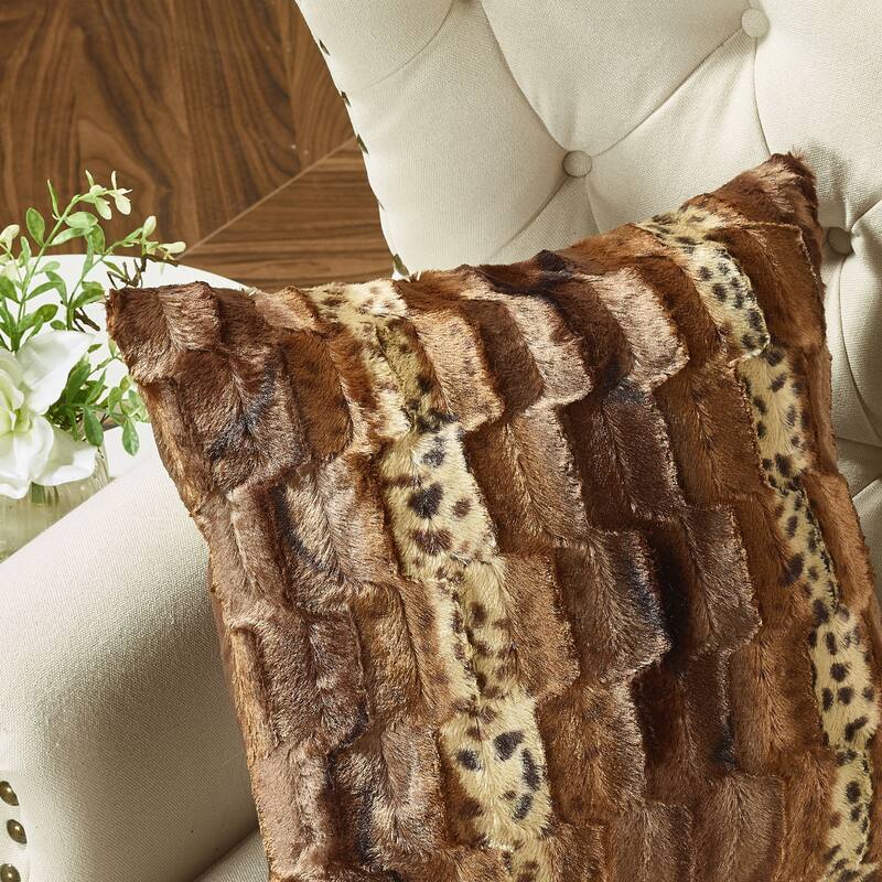 Double Sided Fauxfur 2 Piece Pillow Shell Set, NO INSERT