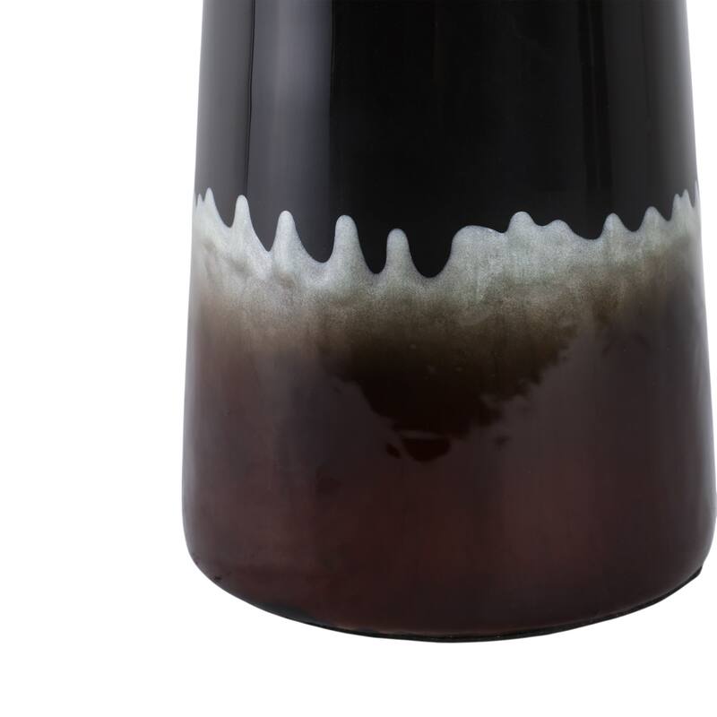 Glass Metal Decorative Vase Modern Transitional Sculptural Orb Accent