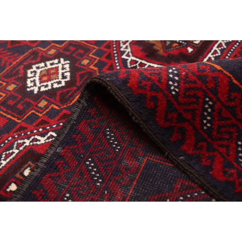 ECARPETGALLERY Hand-knotted Teimani Red Wool Rug - 3'3 x 5'9