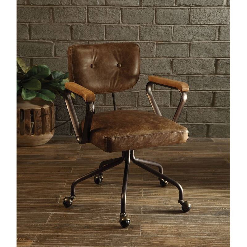 Leather Cushion Office Chair Executive Chairs with Nailhead and Casters Bed Bath & Beyond