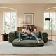 preview thumbnail 25 of 25, Modern Chenille Convertible Sofa Bed Queen Size Split Back Design