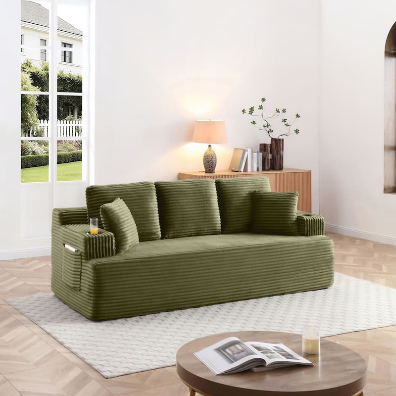 86.2''Boneless Sofa Couch with 2 Pillows Extra