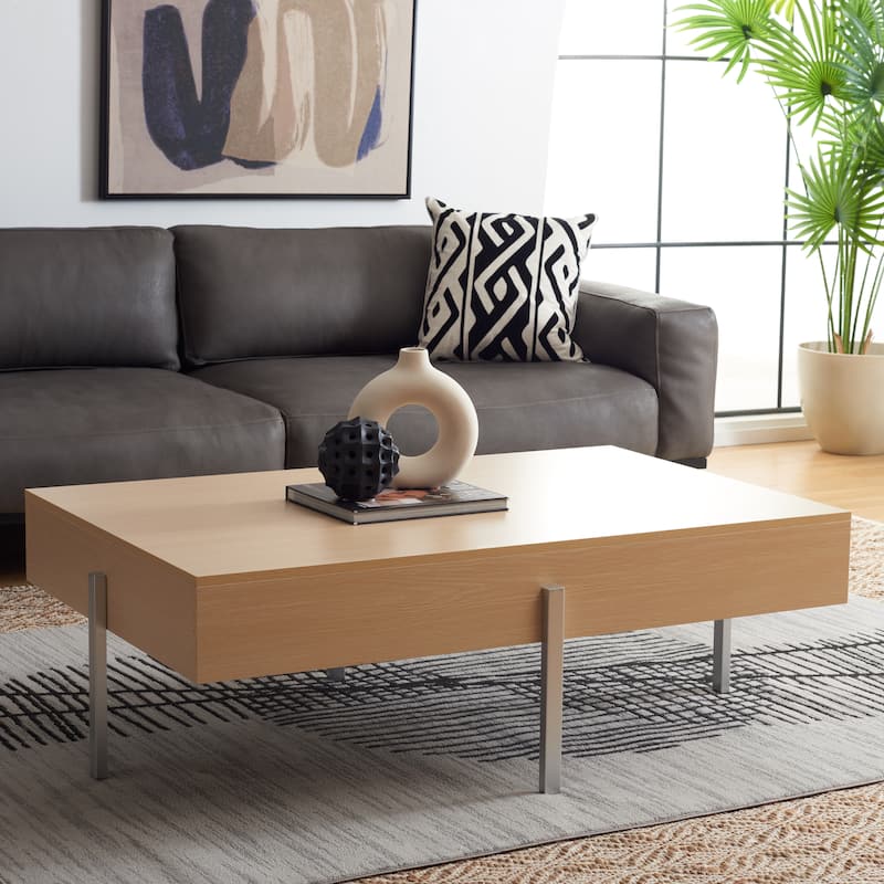 SAFAVIEH Home Jaxith Coffee Table - Natural/Silver