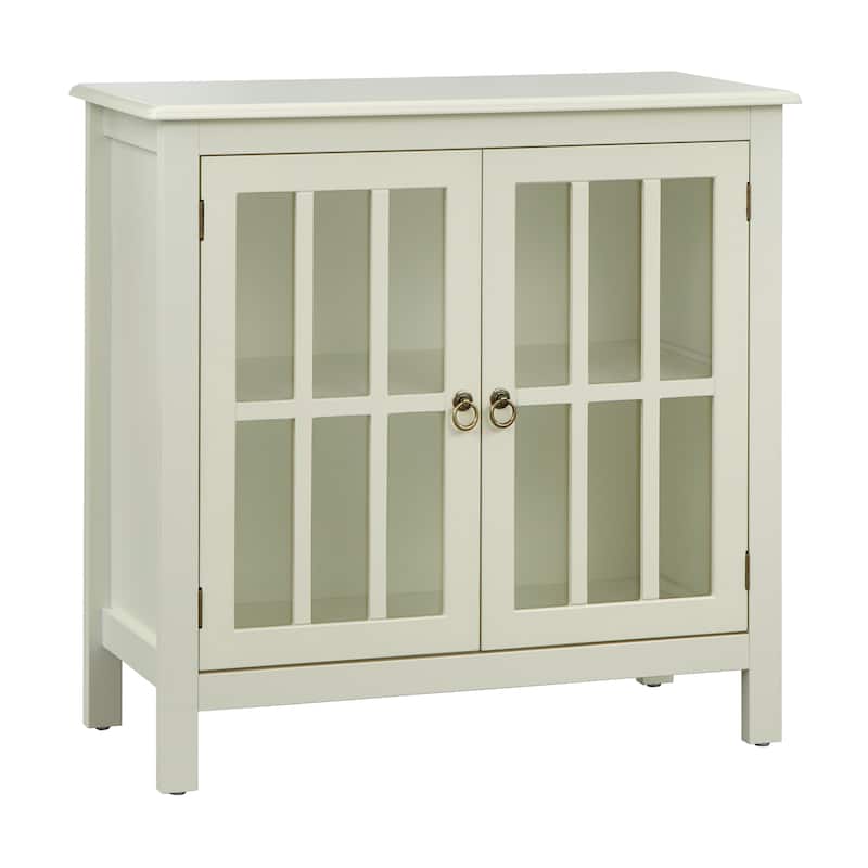 Simple Living Portland 2-Door Glass Cabinet