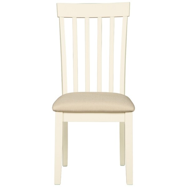 Ashley Furniture D318-01 Dining White Finish UPH Side Chair (4 Pack)