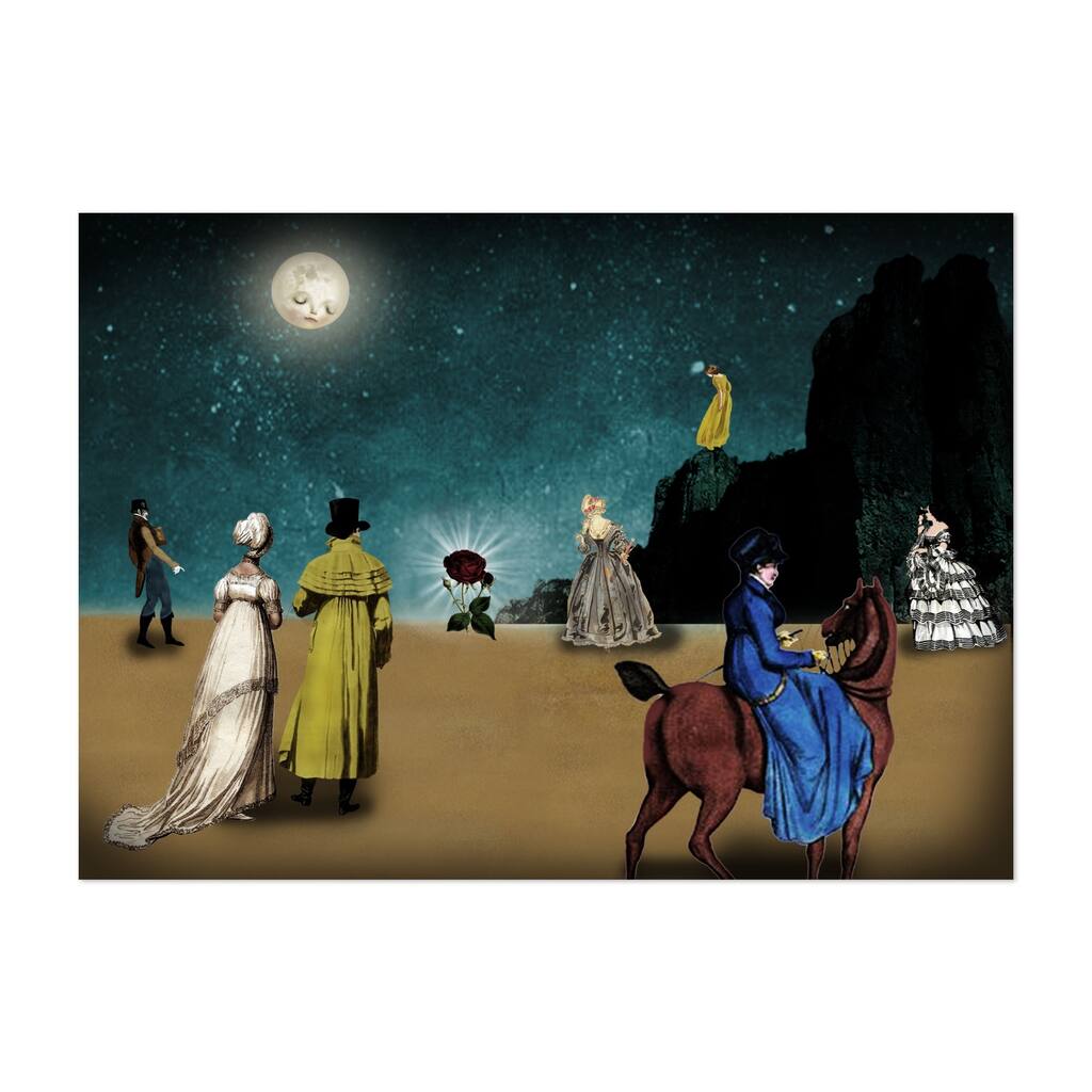 An abnormal phenomenon Collage Moon Art Print/Poster