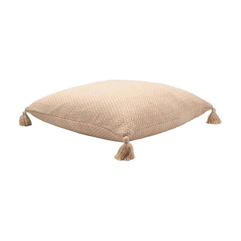 Sevita Chevron Cream and Sugar Floor Pillow 30 inch