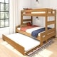 preview thumbnail 15 of 27, Max and Lily Farmhouse Twin over Full Bunk Bed with Trundle Pecan