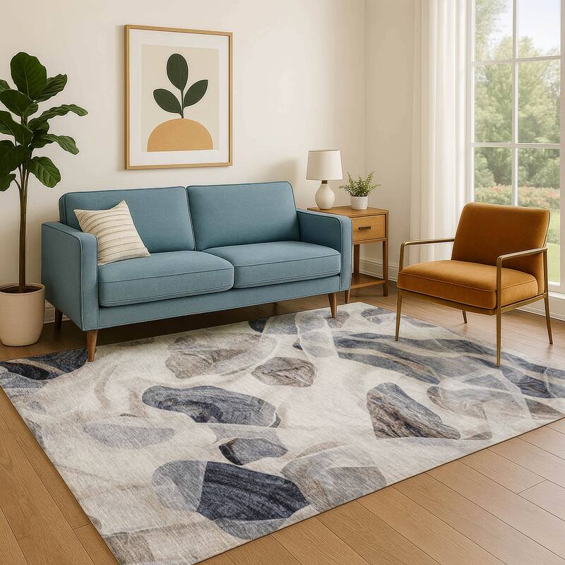 Premium Washable Super Soft Contemporary Jenna Mayfield Rug