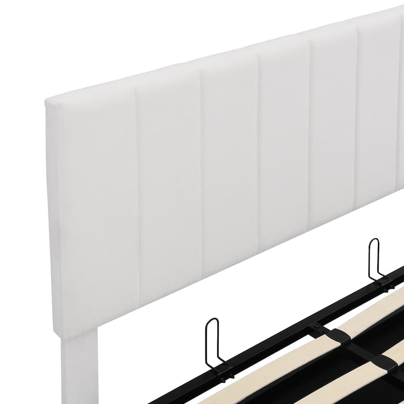 Upholstered Platform Bed with a Hydraulic Storage System