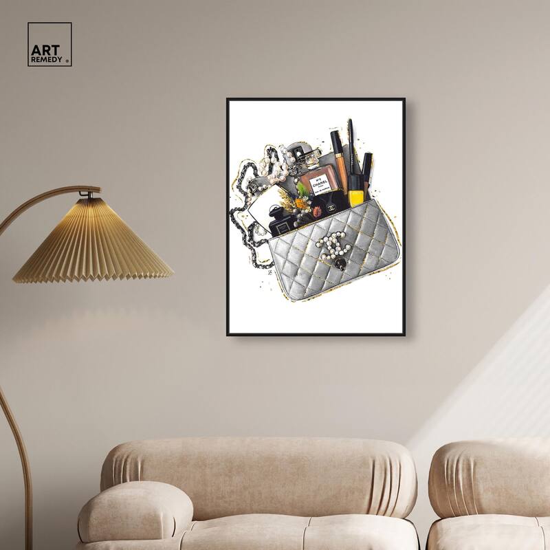 Grey Treasure Bag Canvas by Art Remedy