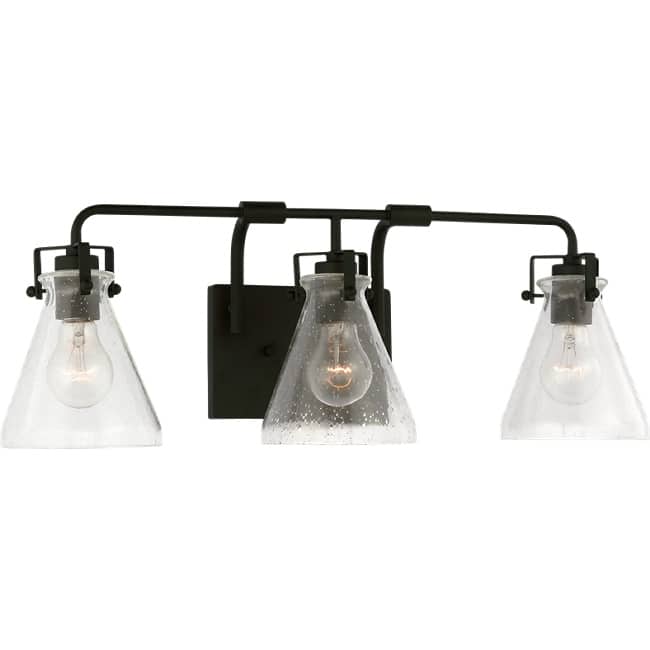 Jaden modern industrial 3-light indoor dimmable bath vanity wall sconce
